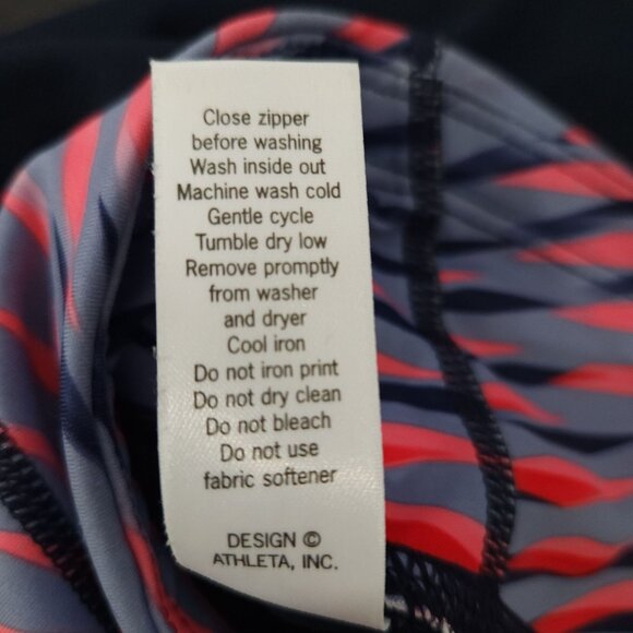 Athleta Leggings Junior's XXS Athletic Mesh Panel Striped Colorful Yoga Capri - Picture 10 of 10